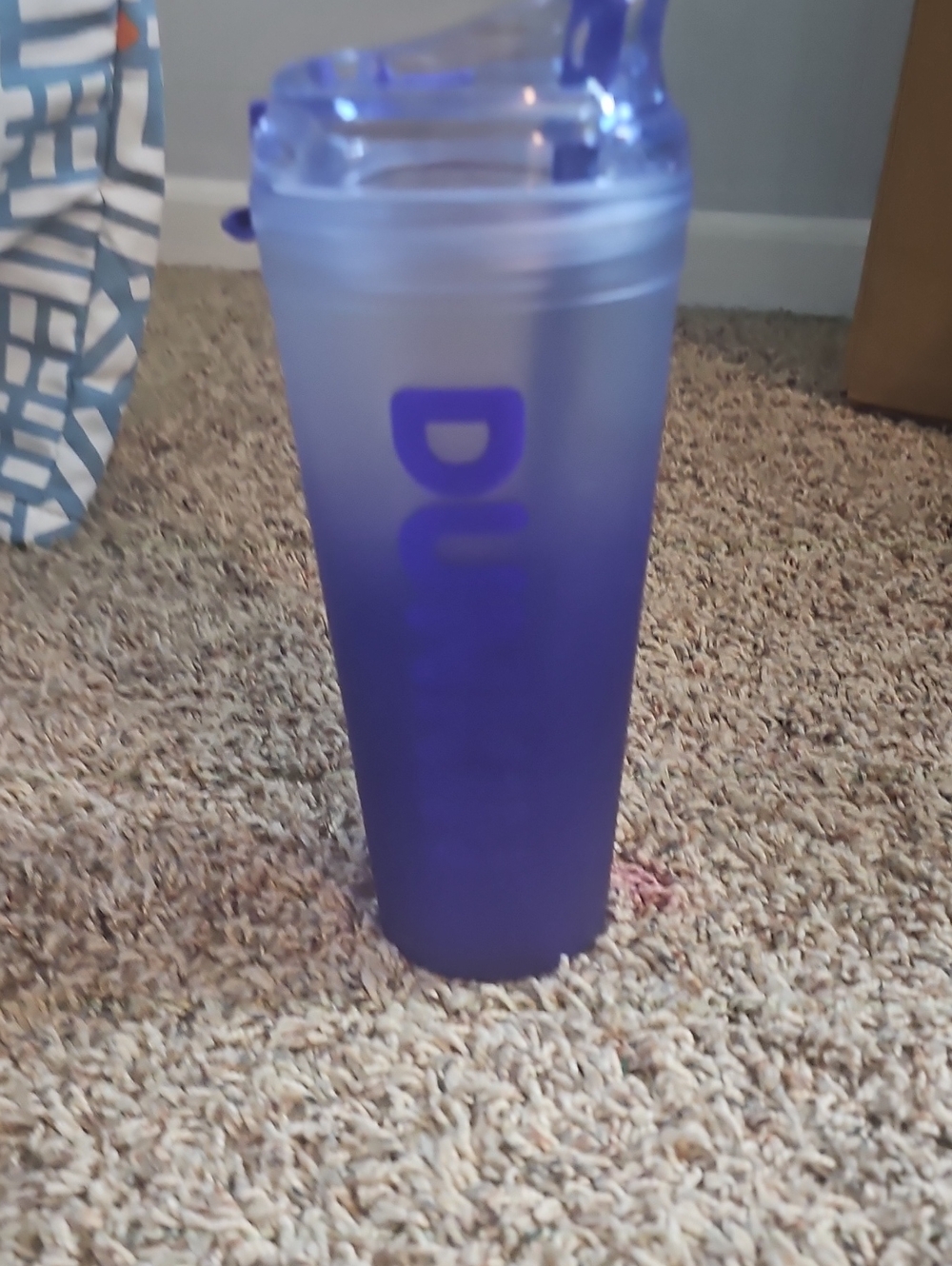 Dunkin Purple Ombre Travel Cup with Flip Lid